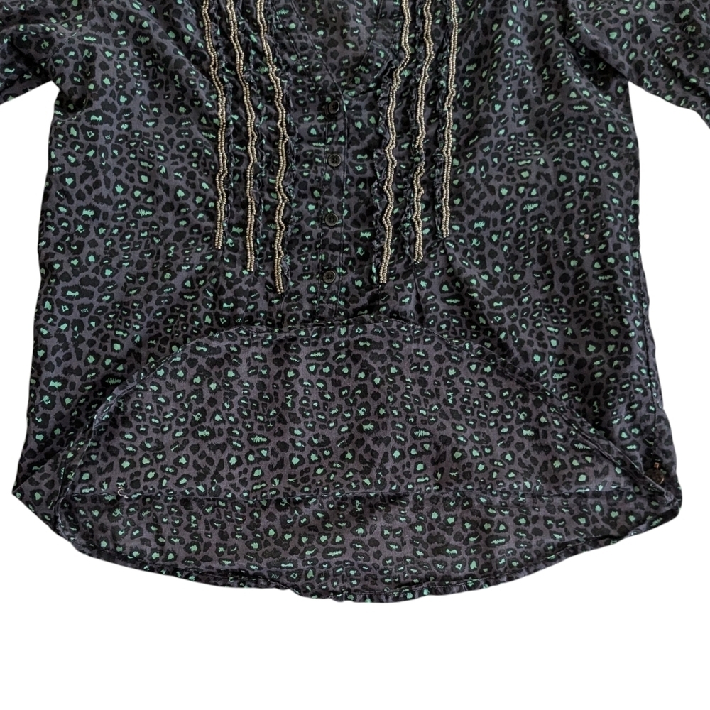 Maison Scotch Animal Print Top Size Petite - Picture 6 of 8